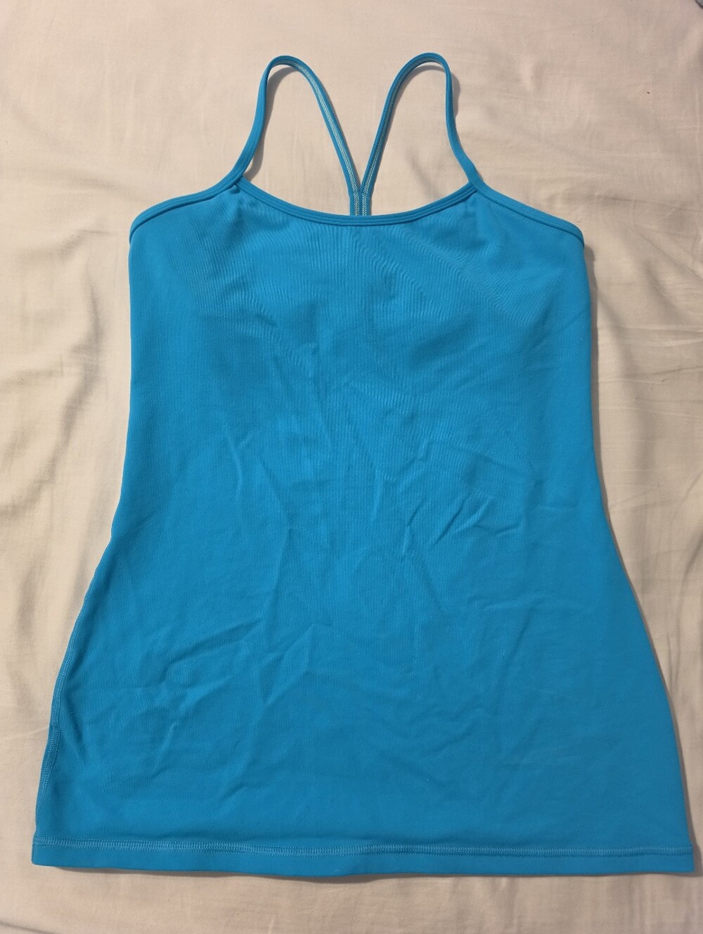 Lululemon Power Y Tank Top in Spry Blue - Size 8